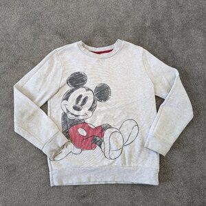 Joe Fresh Disney Mickey Mouse Sweatshirt Kid's Size XLarge 14 Years Cream Red